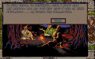 Conan: The Cimmerian cover art for DOS