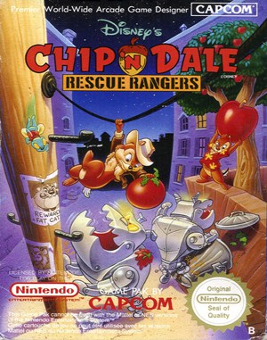 Disney’s Chip ‘n Dale: Rescue Rangers cover art for Famicom