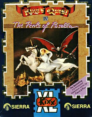 King’s Quest IV: The Perils of Rosella cover art for DOS