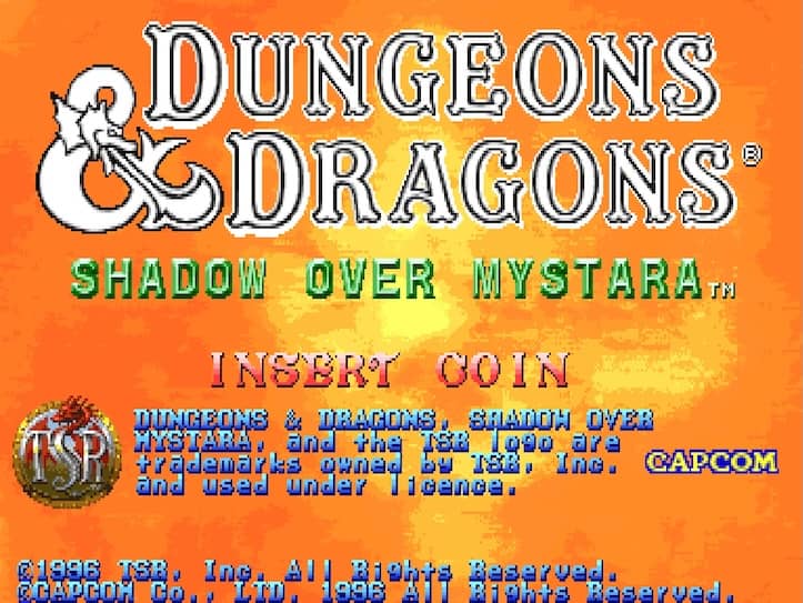 Dragons: Shadow over Mystara cover art for Arcade