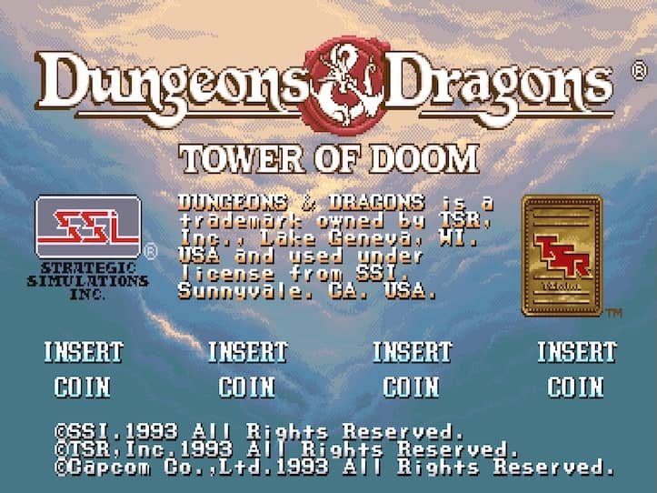 Dragons: Tower of Doom cover art for Arcade
