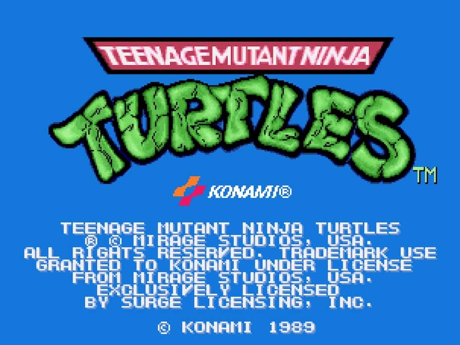 Teenage Mutant Ninja Turtles cover art for Arcade