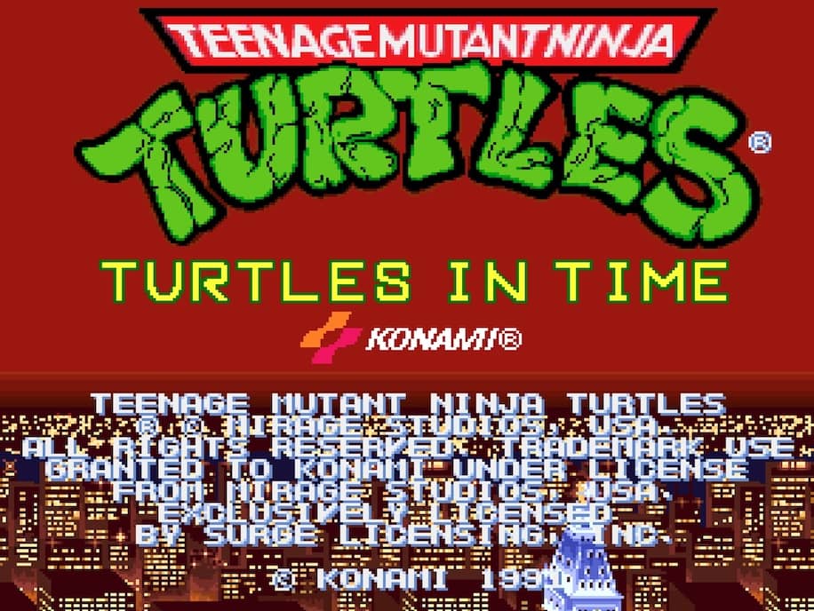 Teenage Mutant Ninja Turtles - Turtles in Time cover art for Arcade