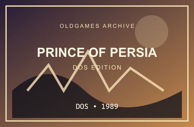 Prince of Persia cover art for DOS