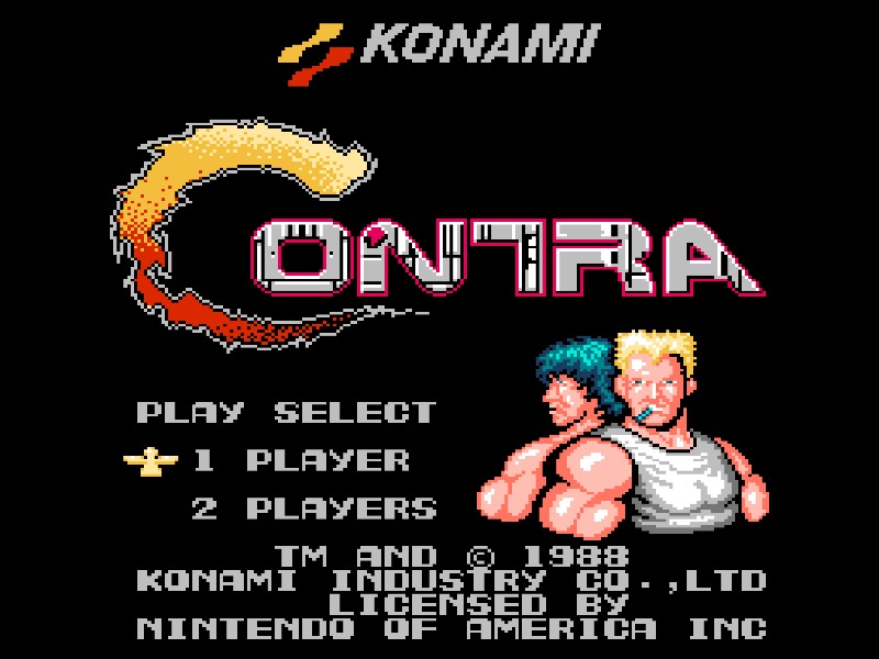 Contra cover art for Famicom
