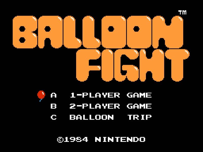 Balloon Fight cover art for Famicom