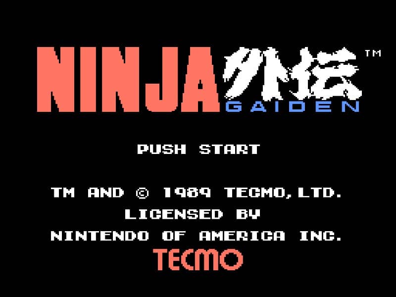 NINJA GAIDEN cover art for Famicom