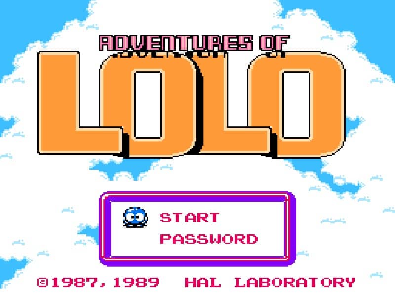 ADVENTURES of LOLO cover art for Famicom