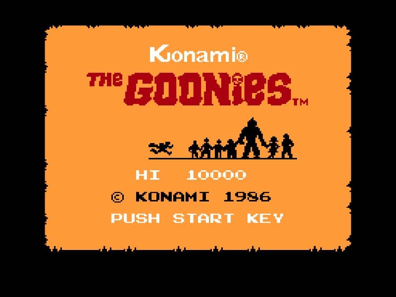 The Goonies cover art for Famicom