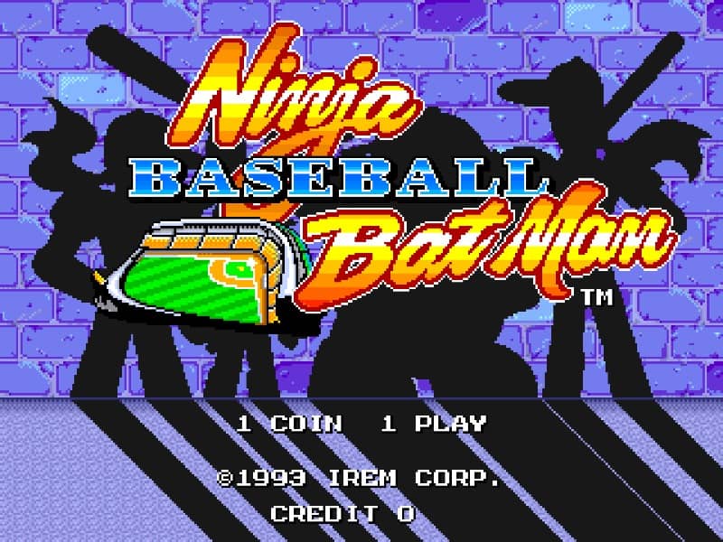 Ninja Baseball Batman cover art for Arcade