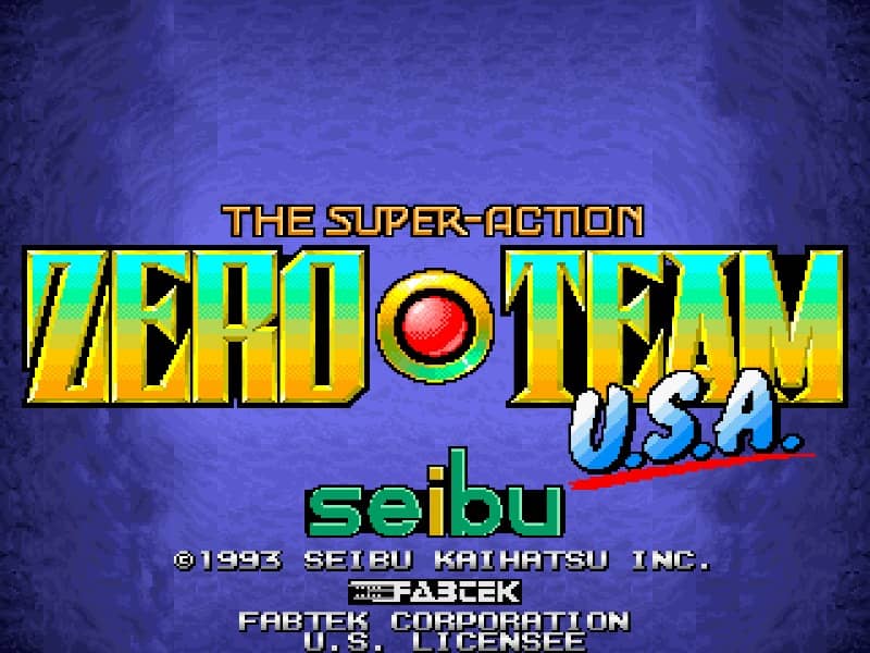 Zero Team USA cover art for Arcade