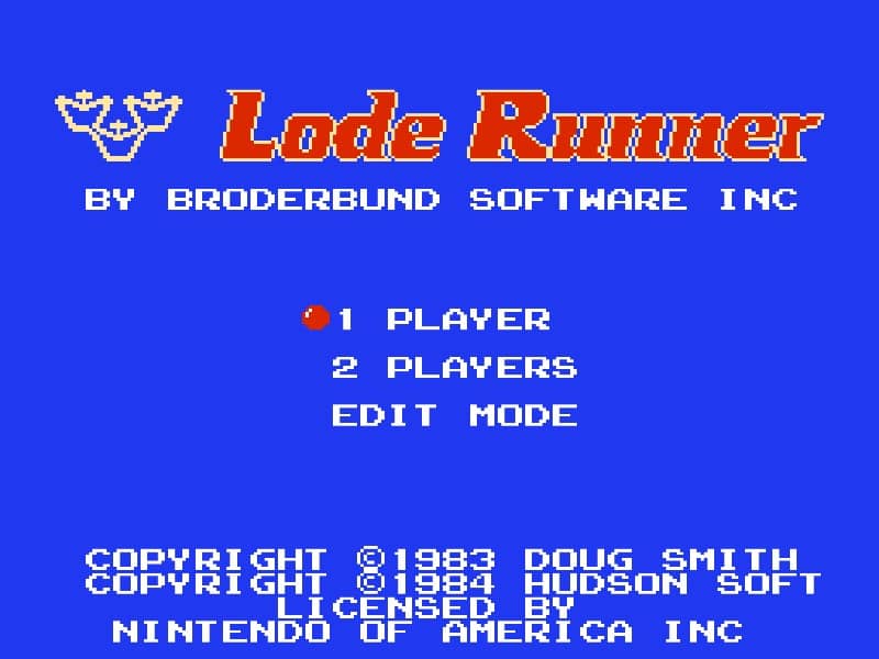 Lode Runner cover art for Famicom