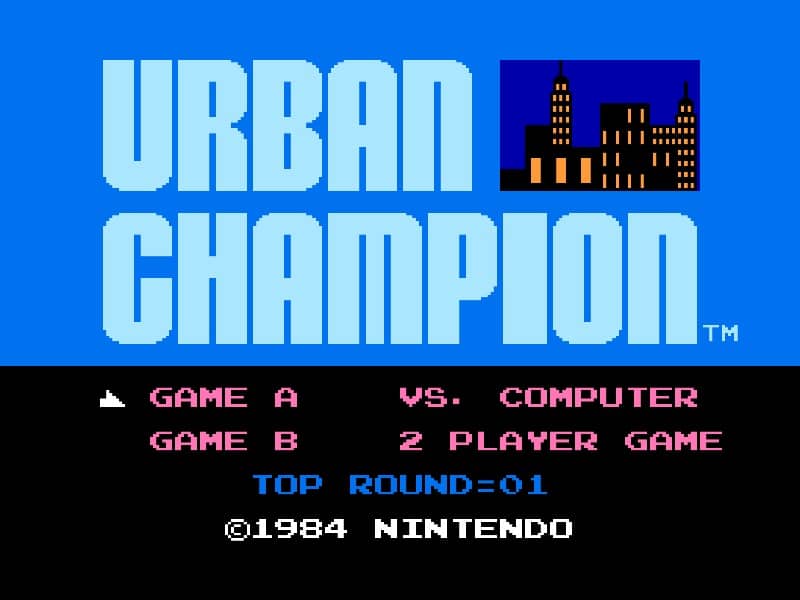 Urban Champion cover art for Famicom