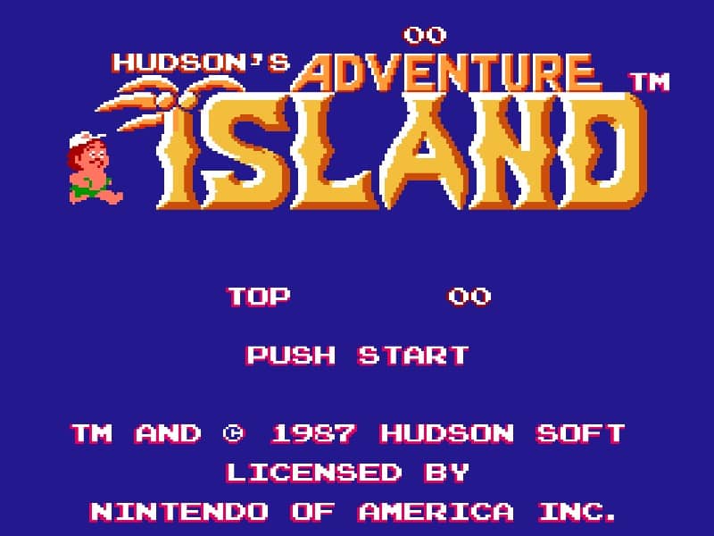 Hudson's Adventure Island cover art for Famicom