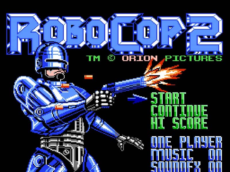 RoboCop 2 cover art for Famicom