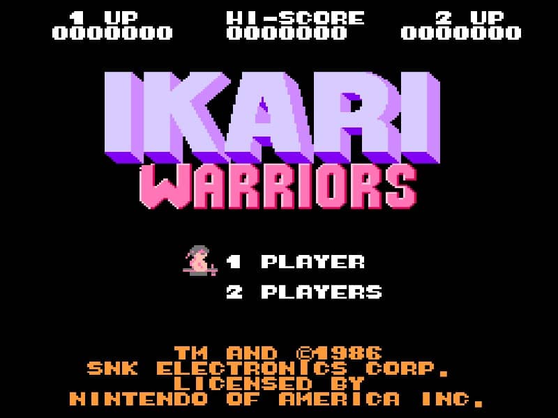Ikari Warriors cover art for Famicom