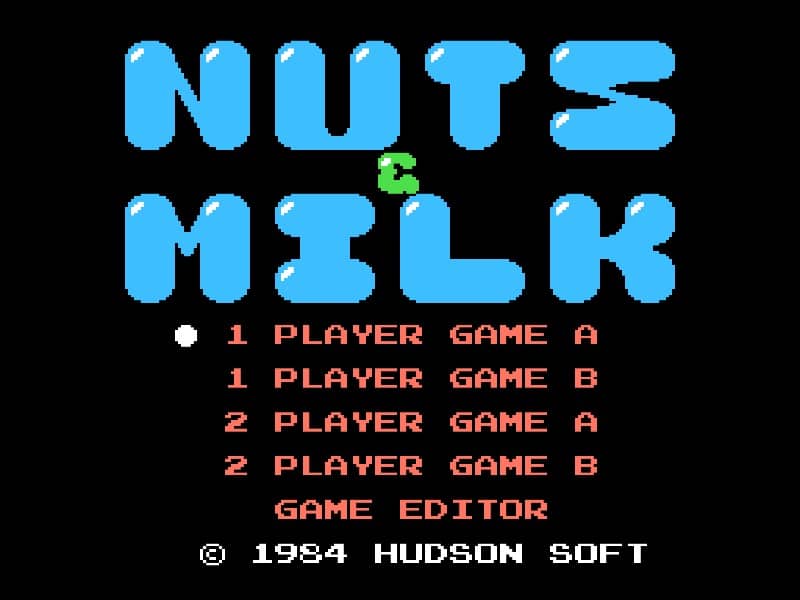 Nuts & Milk cover art for Famicom
