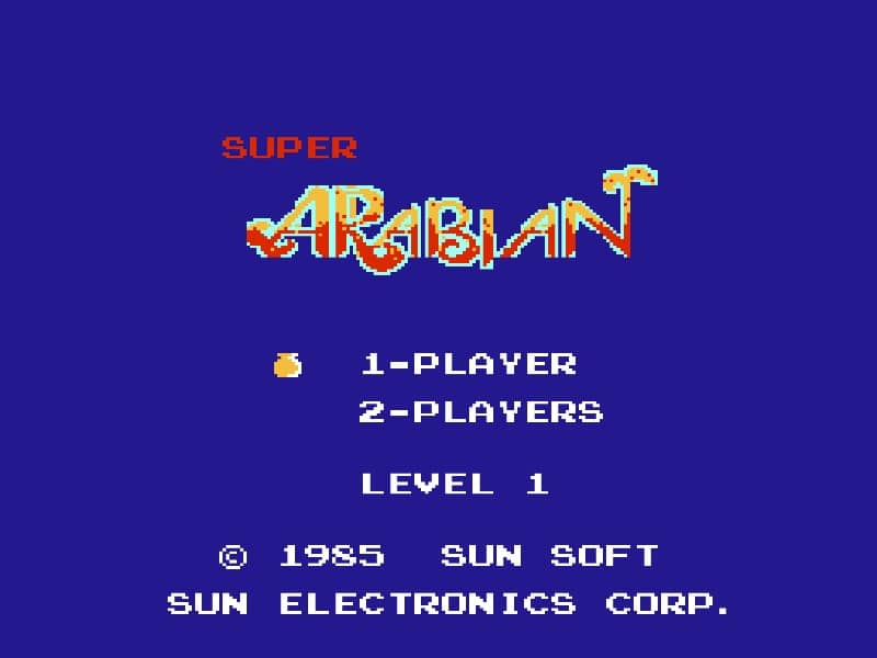 Super Arabian cover art for Famicom