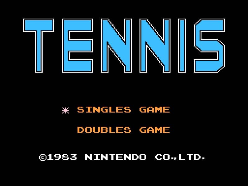 Tennis cover art for Famicom