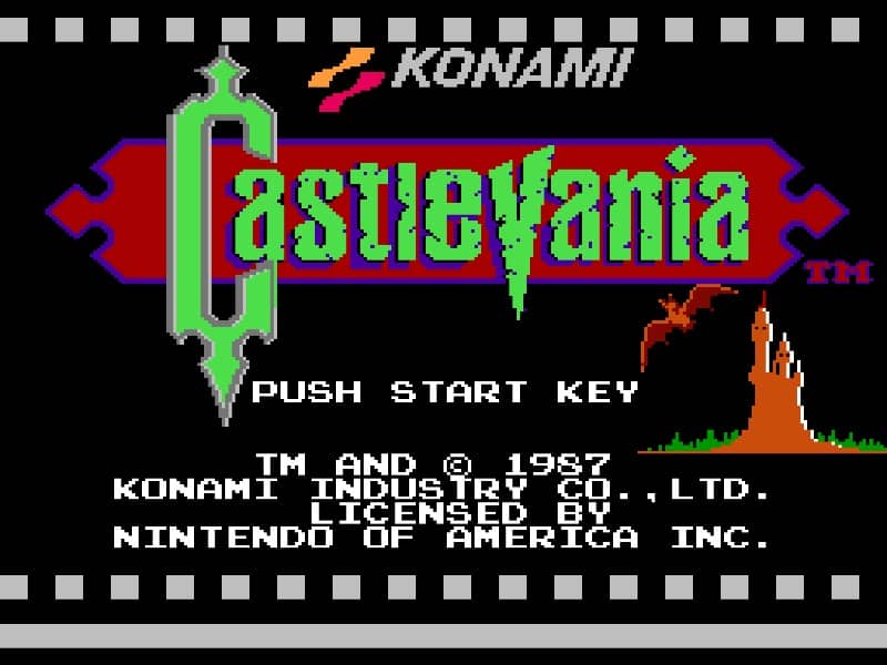 Castlevania cover art for Famicom