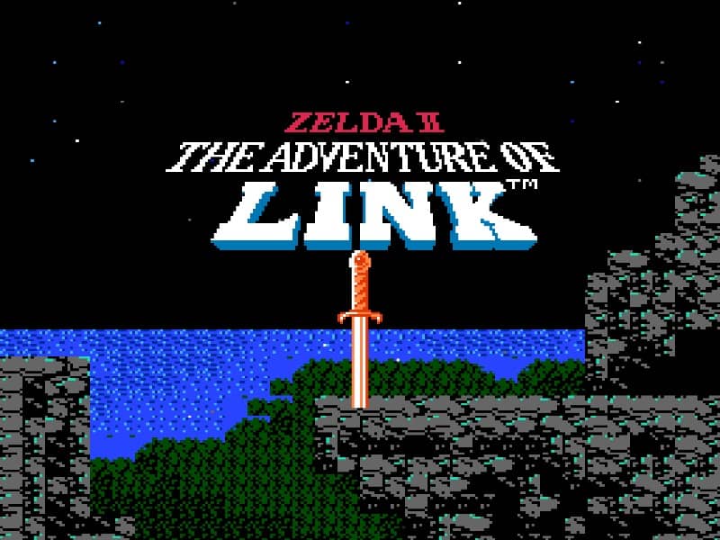 Zelda II The Adventrure of Link cover art for Famicom