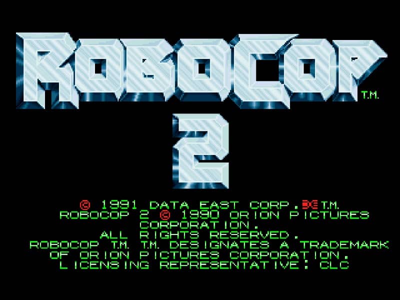 ROBOCOP 2 cover art for Arcade
