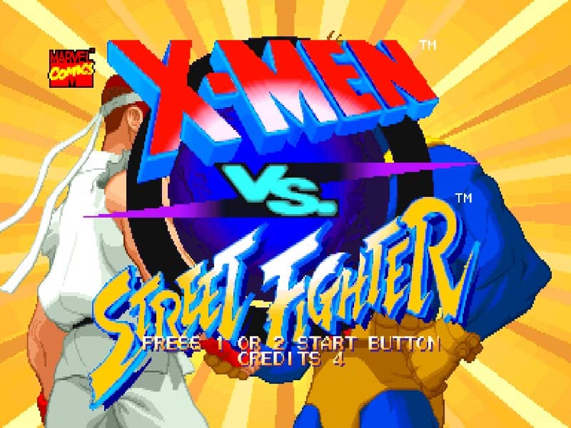 X-MEN vs Street Fighter cover art for Arcade