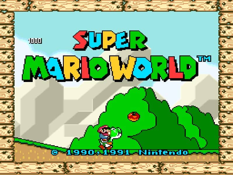 Super Mario World cover art for Super Famicom