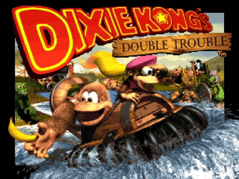 Donkey Kong Country 3 Dixie Kongs Double Troubles cover art for Super Famicom