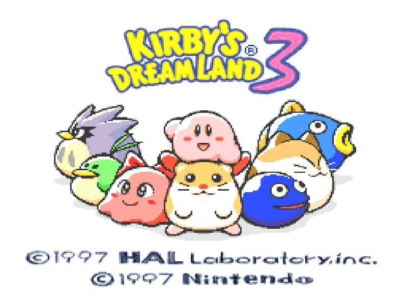 Kirby's Dream Land 3 cover art for Super Famicom