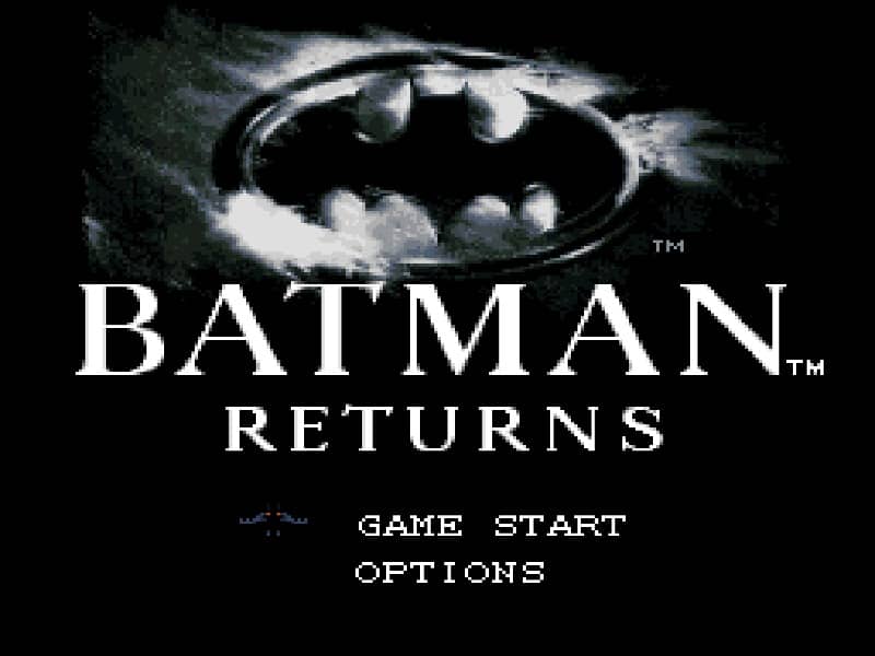 BATMAN Returns cover art for Super Famicom