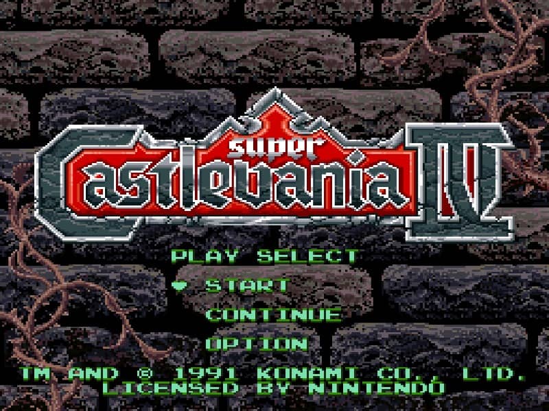 Super Castlevania IV cover art for Super Famicom