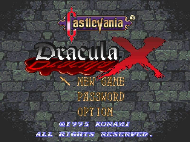 Castlevania Dracula X cover art for Super Famicom