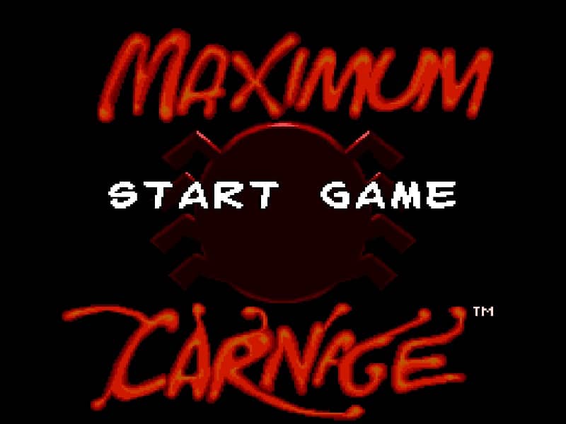 Spider Man Venom Maximum Carnage cover art for Super Famicom