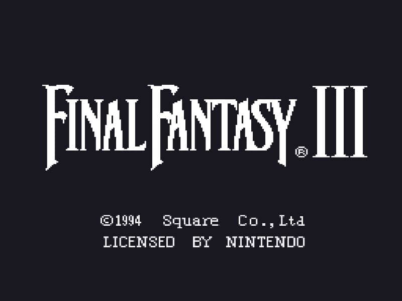 Final Fantasy III cover art for Super Famicom