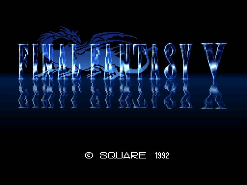 Final Fantasy V cover art for Super Famicom