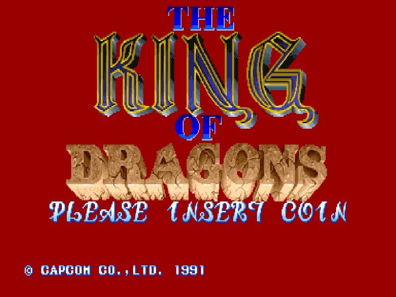 The King of Dragons cover art for Arcade