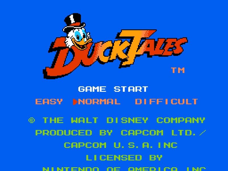Duck Tales cover art for Famicom