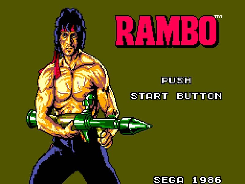 Rambo - First Blood Part II cover art for Master System