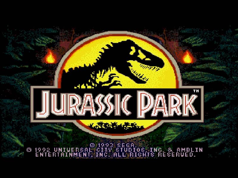 Jurassic Park cover art for Genesis