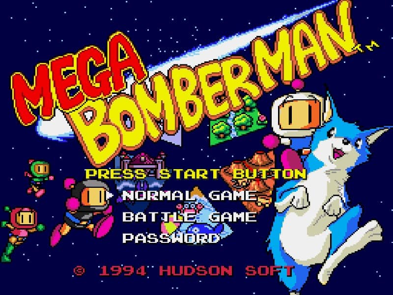 Mega BomberMan cover art for Genesis