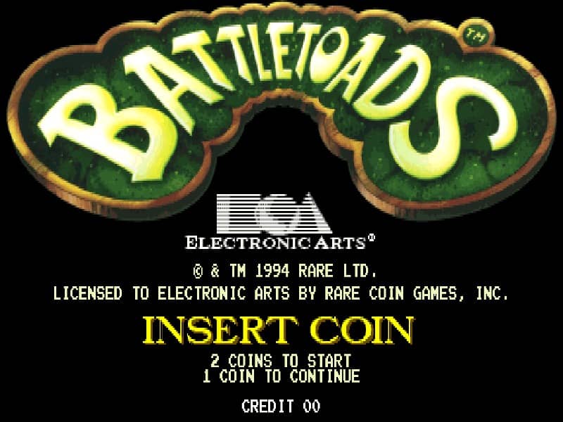 Battle Toads cover art for Arcade