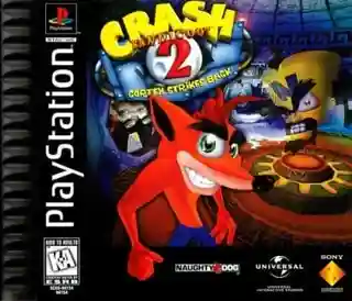 Crash Bandicoot 2: Cortex Strikes Back cover art for PlayStation 1