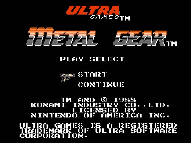 Metal Gear cover art for Famicom