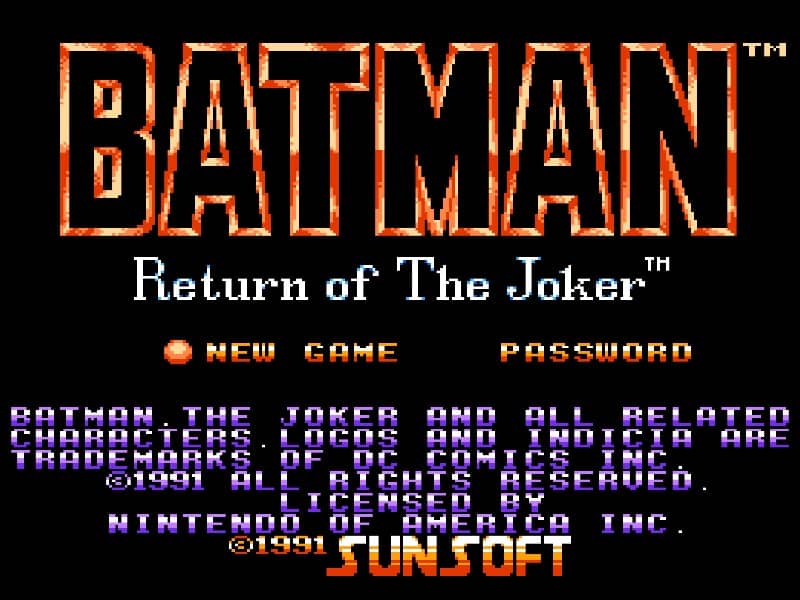 Batman - Return of the Joker cover art for Famicom