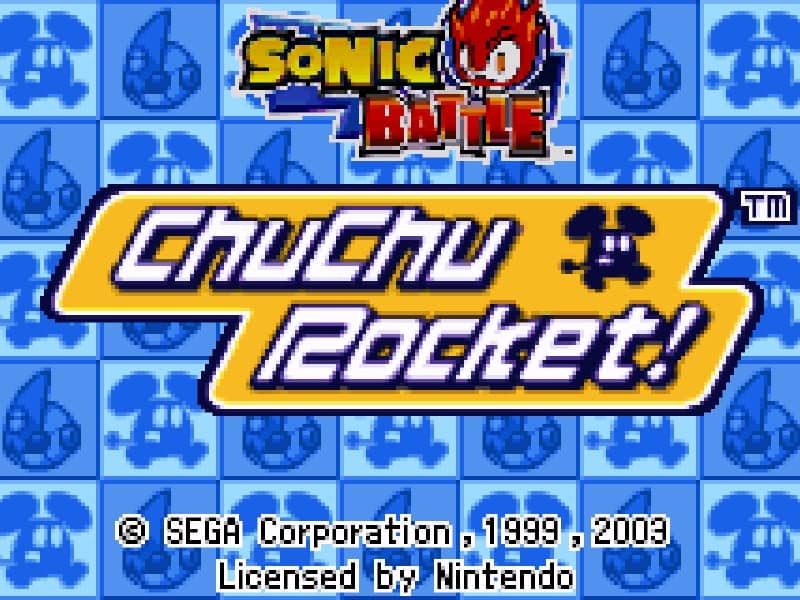 Sonic Battle & ChuChu Rocket! cover art for Game Boy Advance