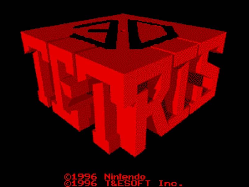 3D Tetris cover art for Virtual Boy