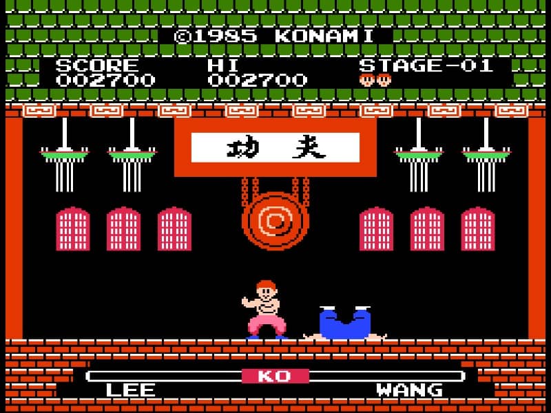 Yie Ar Kung-Fu cover art for Famicom