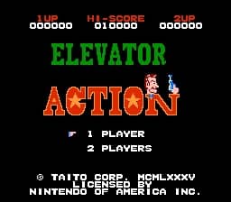 Elevator Action cover art for Famicom