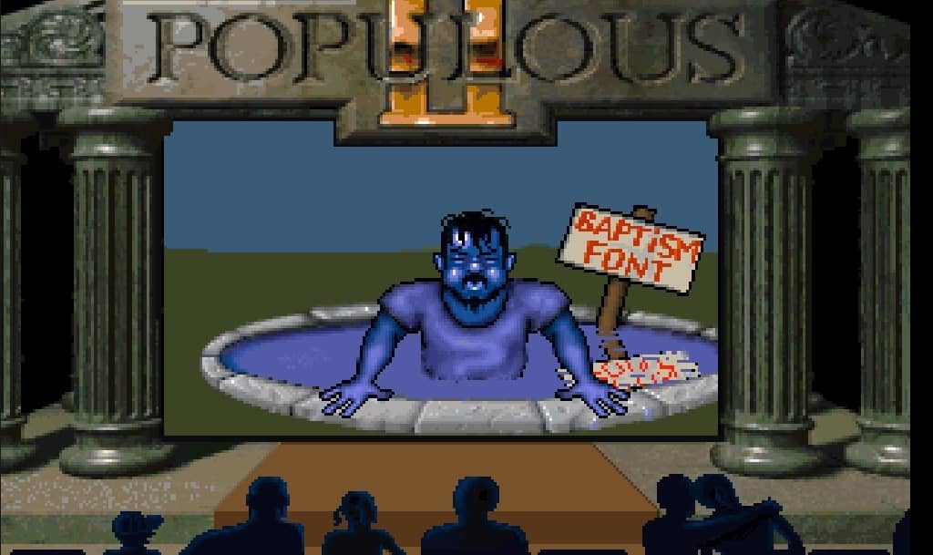 POPULOUS II cover art for DOS